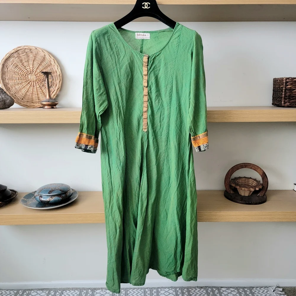 Fabindia Cotton Kurtas Boho Chic Dress - Picture 2 of 5